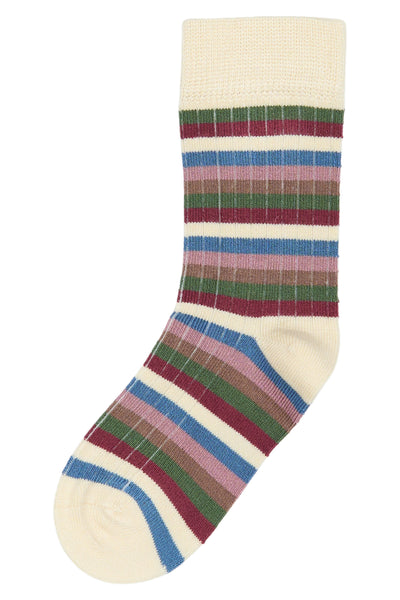 Bambus Sokker, Multi Stripe, Pale Pink, Minipop