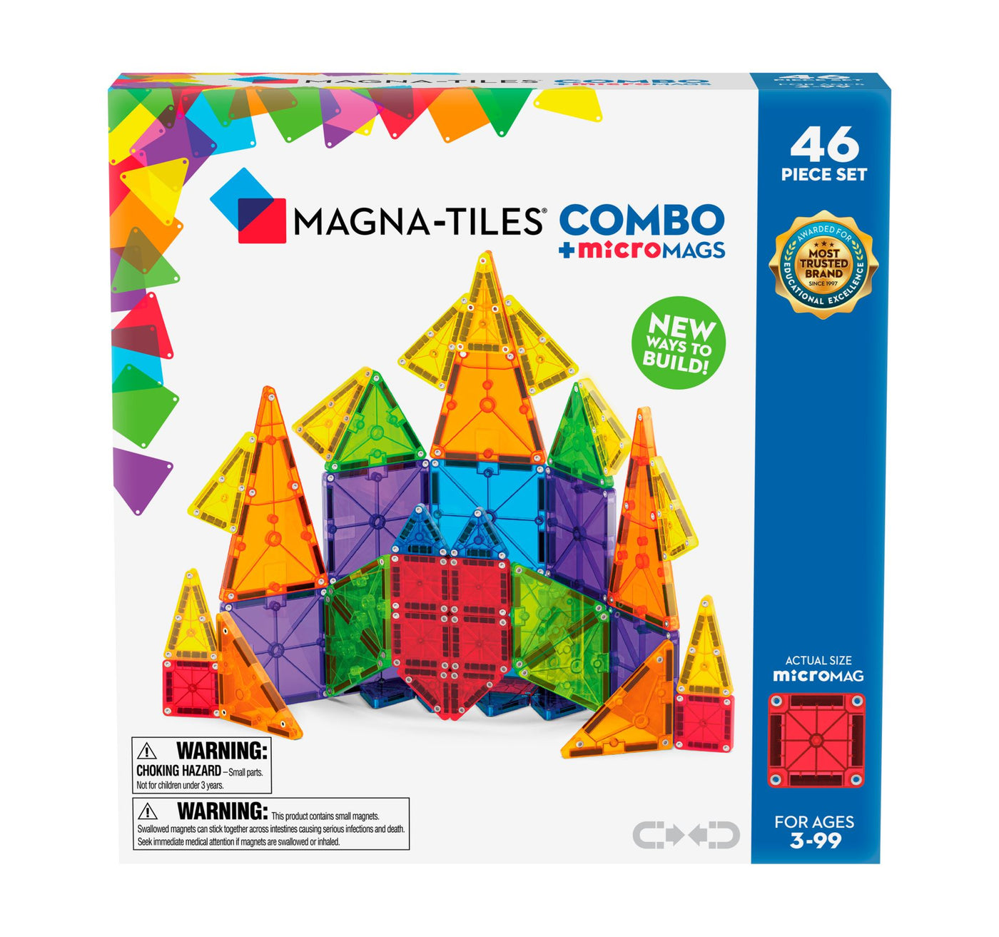 Magna-Tiles micro-MAGS, 46 stk. Combo