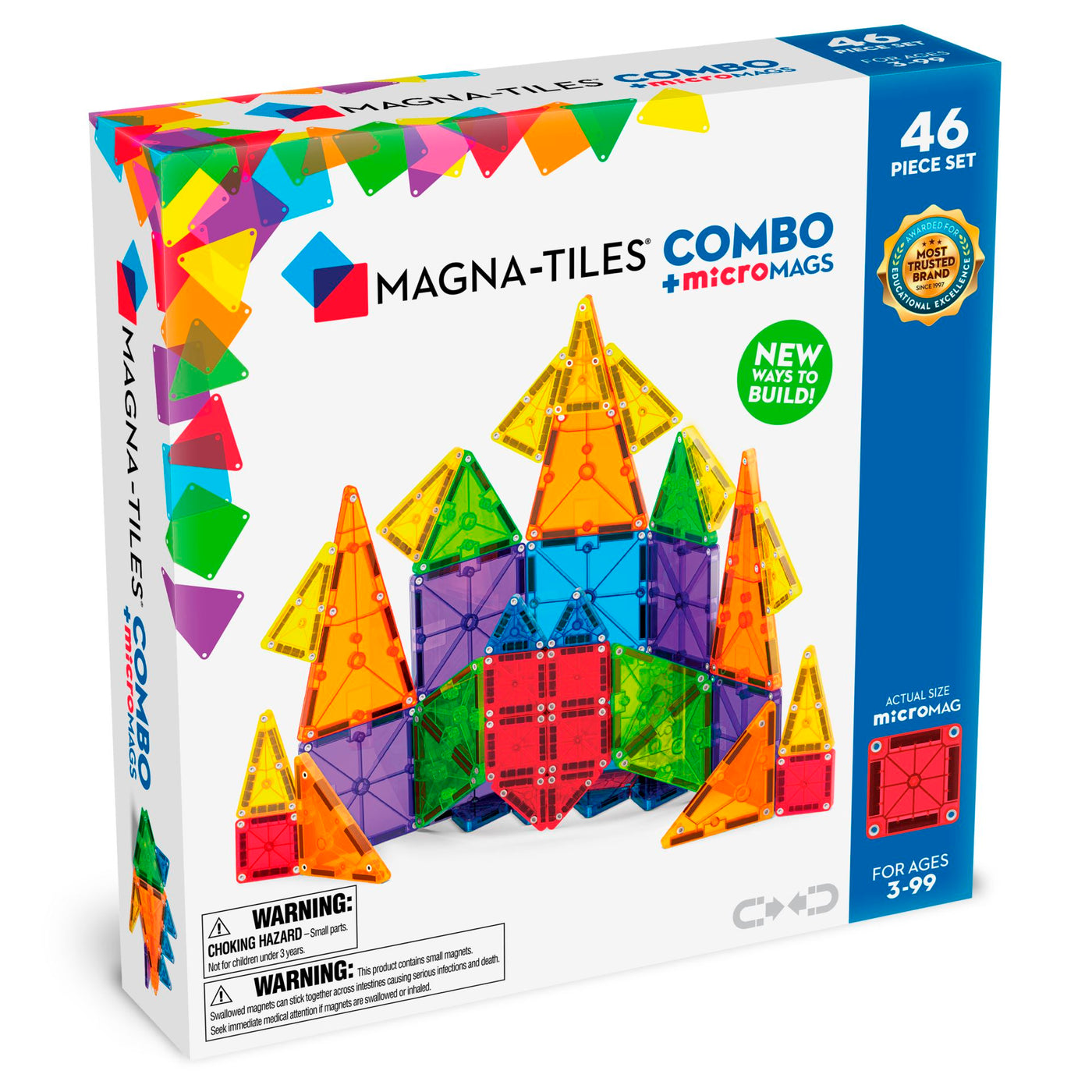 Magna-Tiles micro-MAGS, 46 stk. Combo