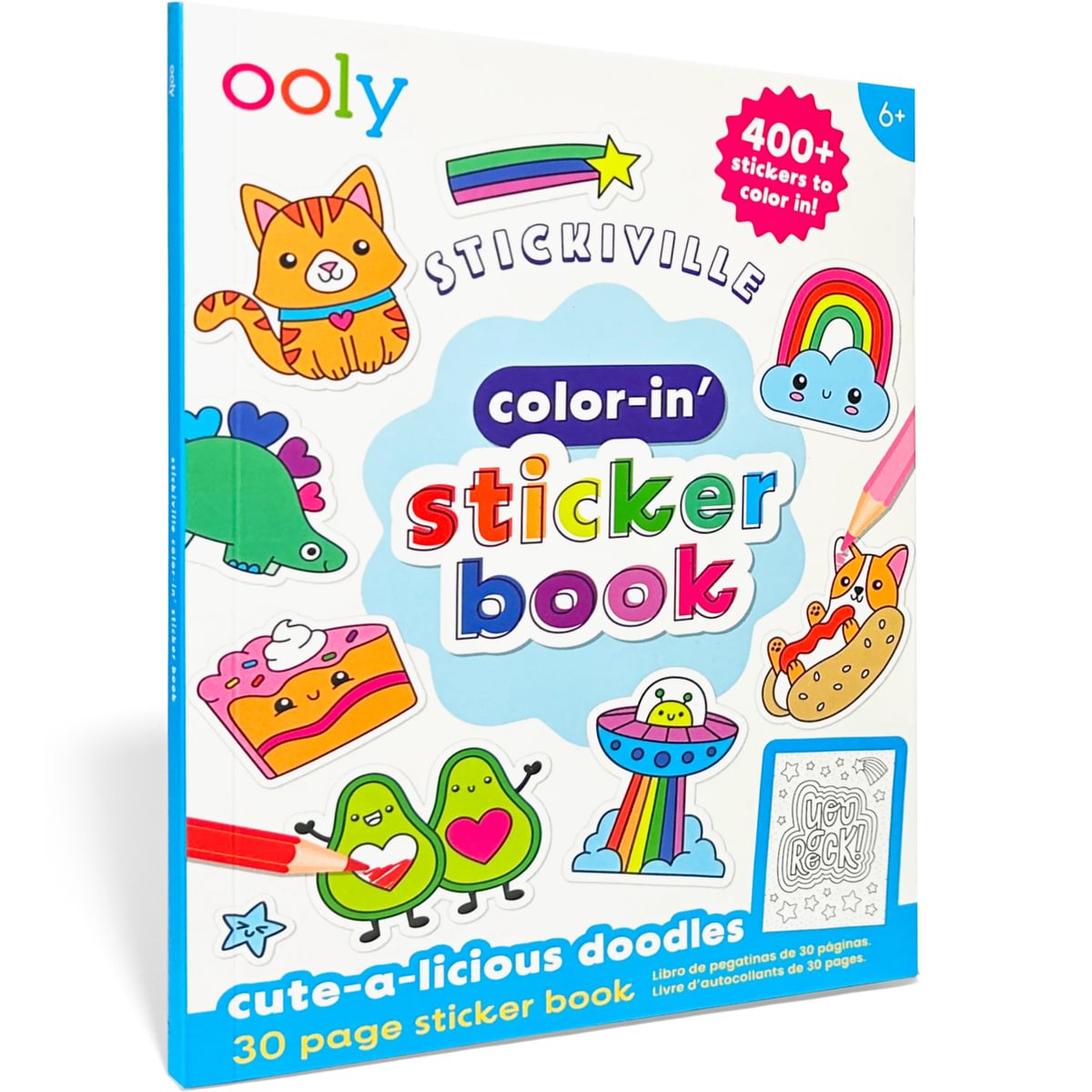 Color-in' Sticker Book, Cute-A-Licious Doodles, OOLY