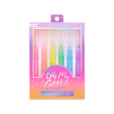 Neon Glitter Highlighters, 6 Farver, Ooly