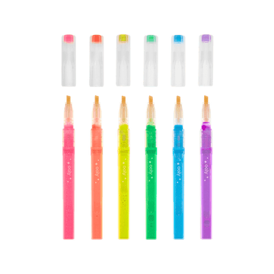 Neon Glitter Highlighters, 6 Farver, Ooly