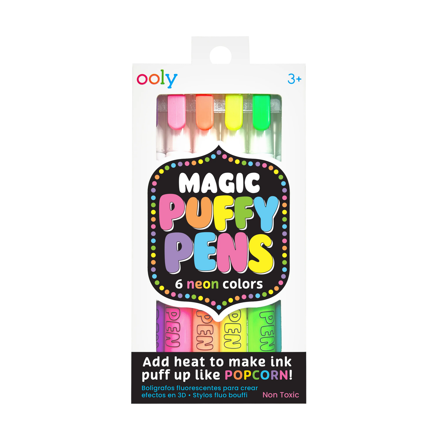 Puffy Pens Neon, 6 Farver, Ooly