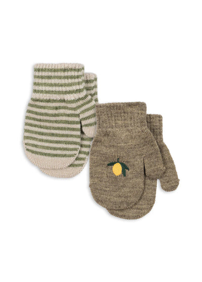 2-Pak Vanter, Lemon/Stripe, Konges Sløjd