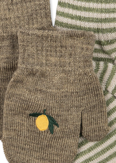 2-Pak Vanter, Lemon/Stripe, Konges Sløjd