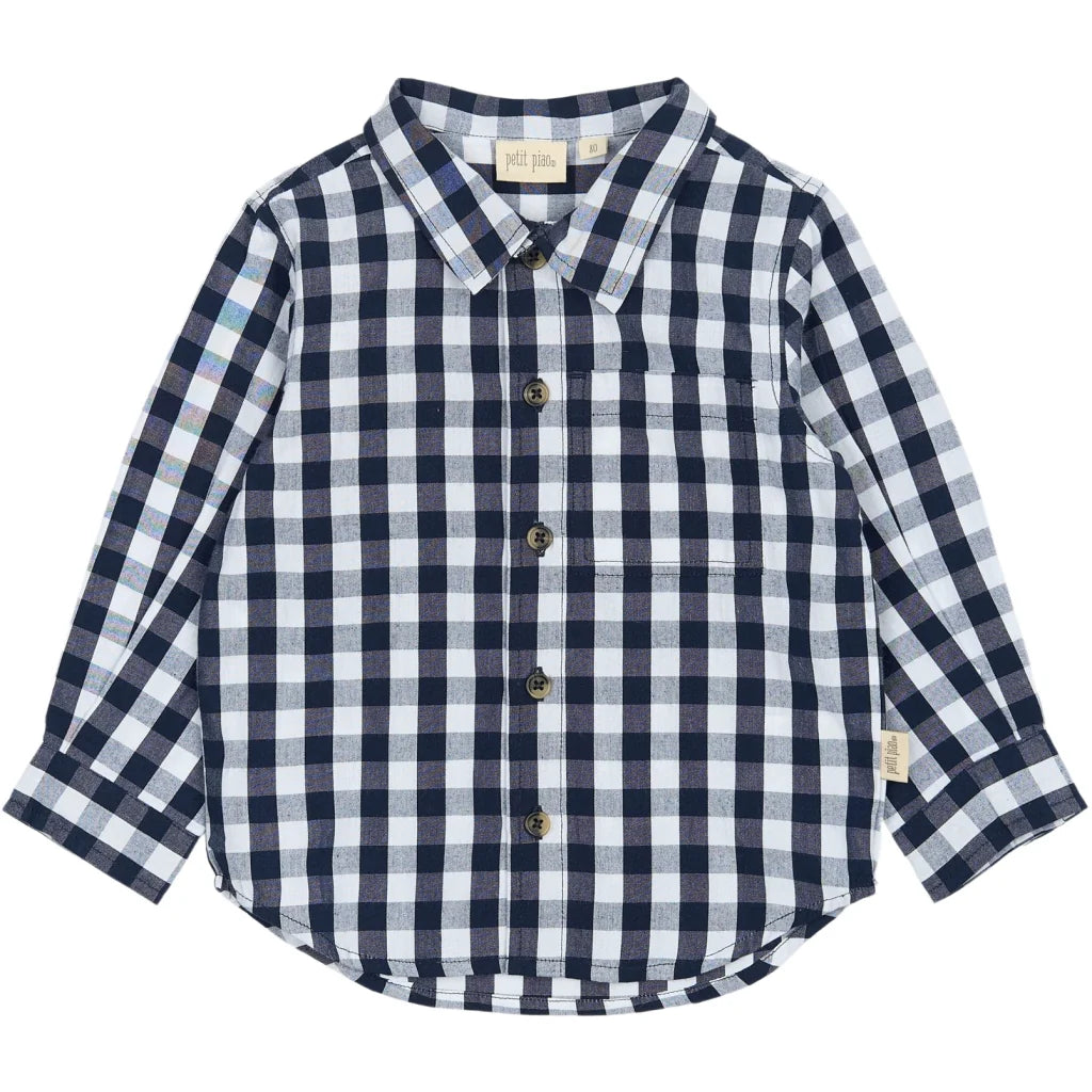 Daven Skjorte, Blue Check, Petit Piao
