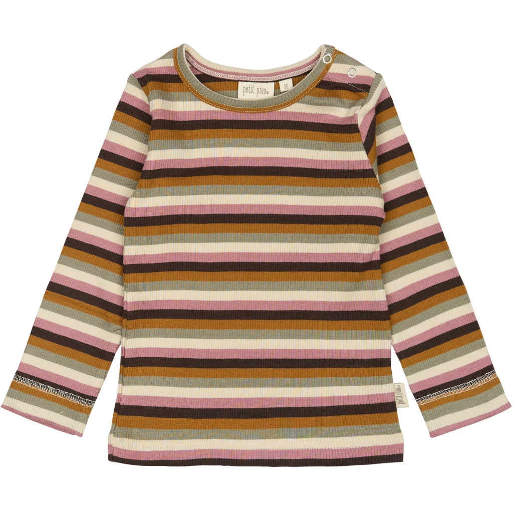 Bluse Modal Multi Stripe, Nostalgic Rose, Petit Piao