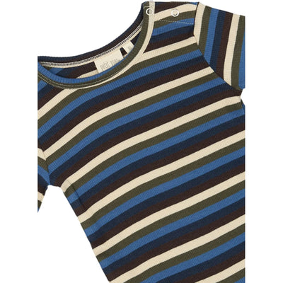 Bluse Modal Multi Stripe, True Navy, Petit Piao