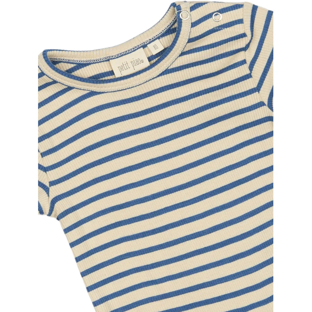 Bluse Modal Stripe, True Navy/Off White, Petit Piao