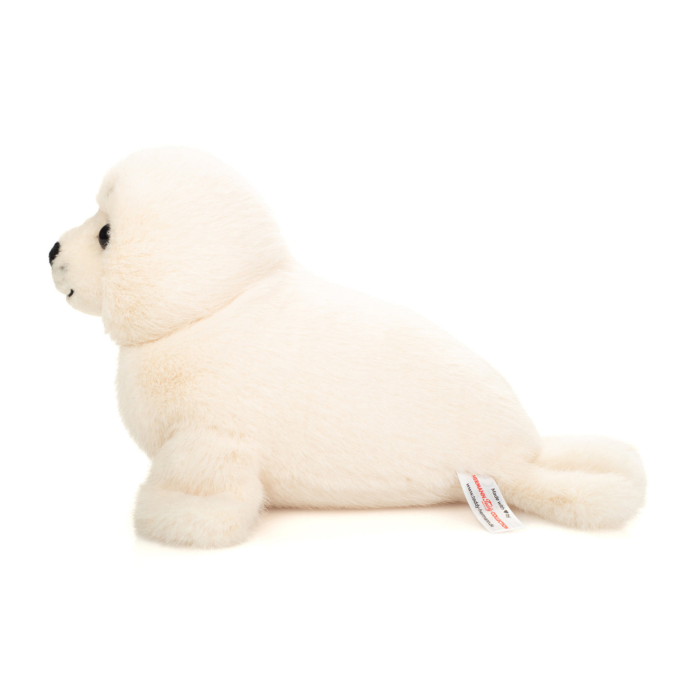 Sæl bamse, hvid sæl, bamser til børn, virkelighedstro dyrebamser, dyrebamser, teddy hermann