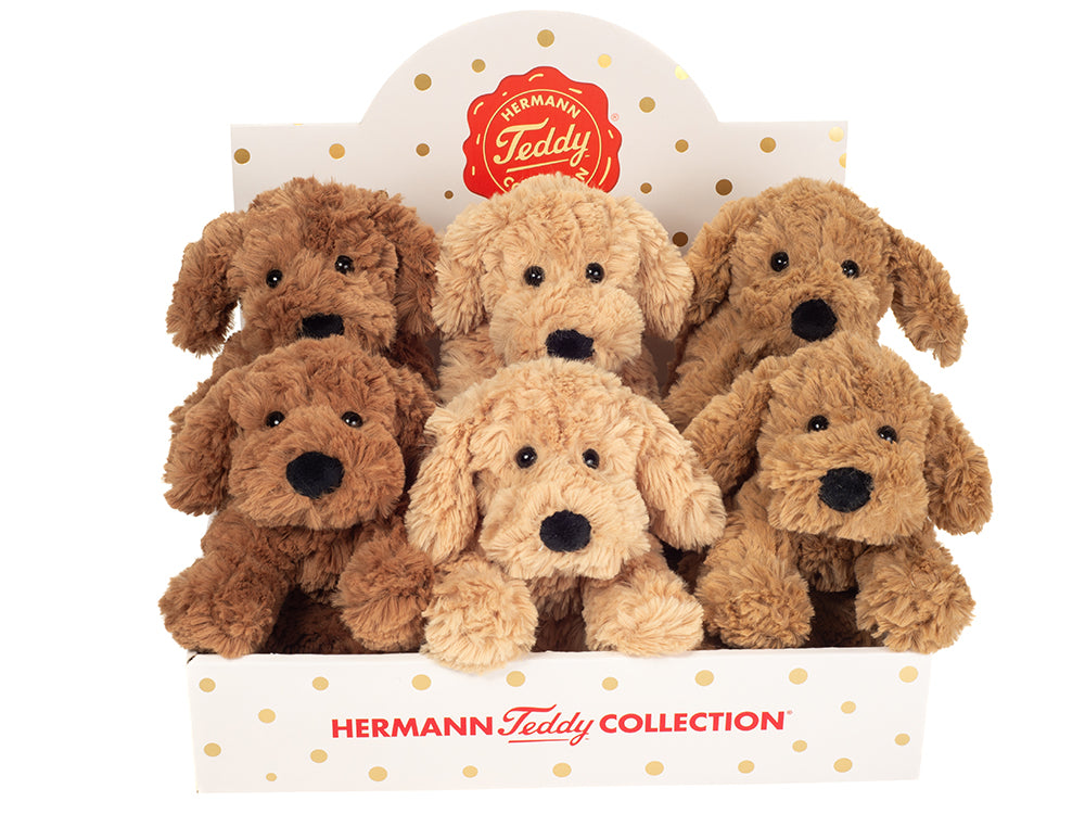 Liggende Hund, Assorterede Farver, 20 cm, Teddy Hermann