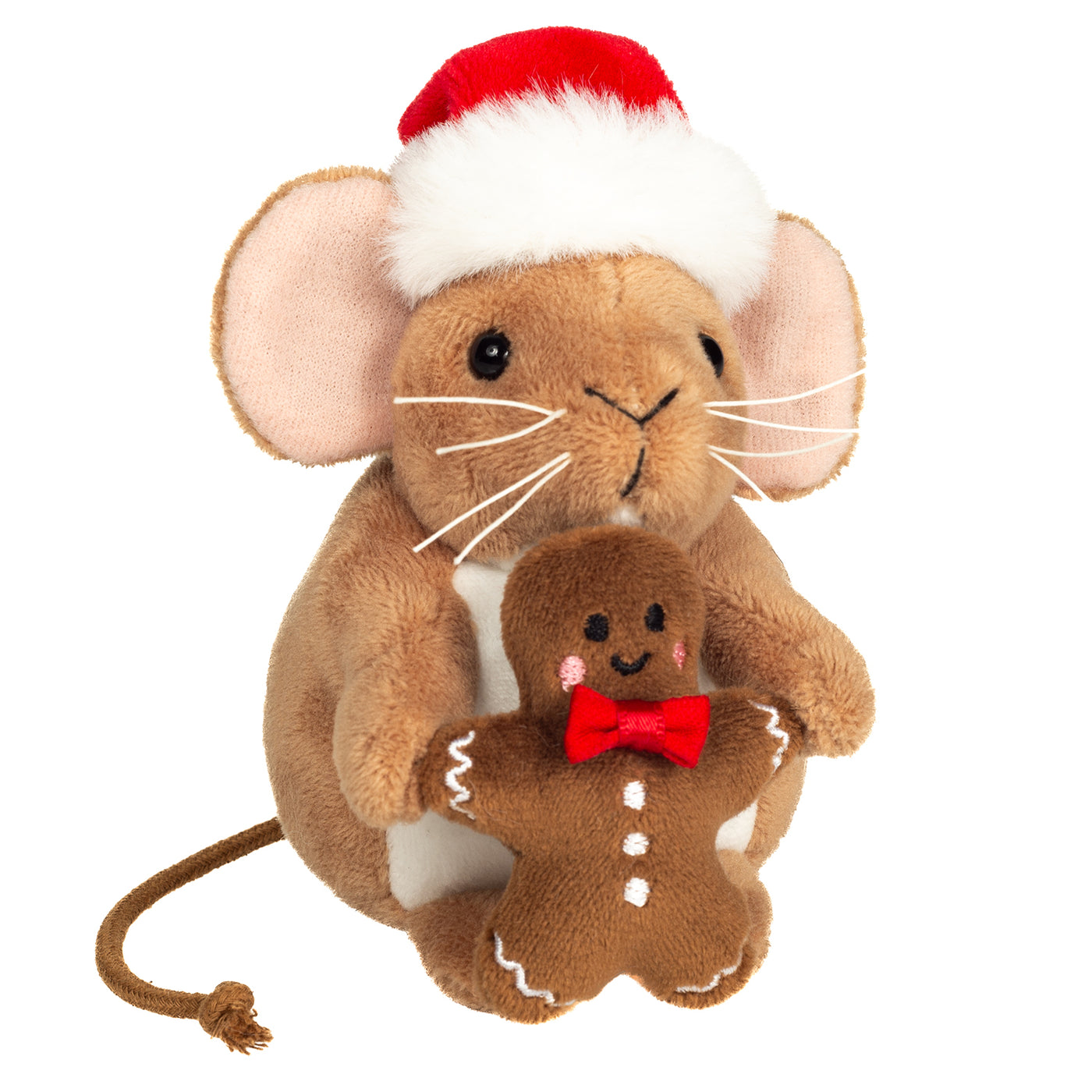 Julemus med peberkagemand, 11 cm, Teddy Hermann