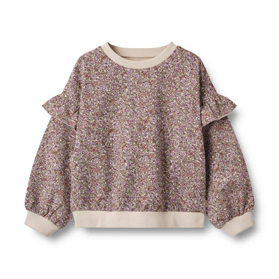 Lulle Sweatshirt, Lilac Flowers, Wheat