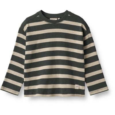Malthe T-Shirt, Dark stripe, Wheat