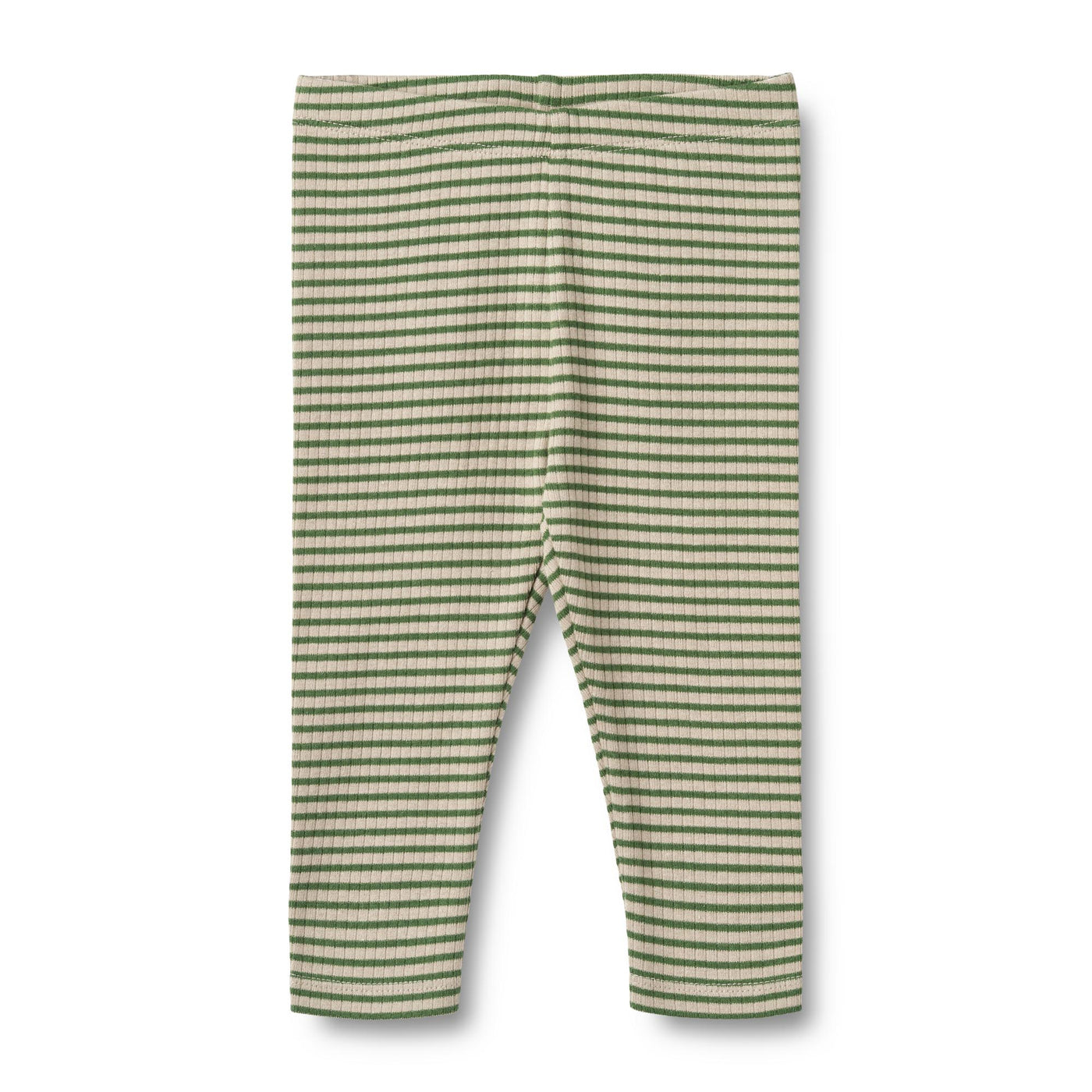 Jules Baby Leggings, Elm Green Stripe, Wheat