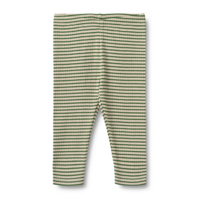 Jules Baby Leggings, Elm Green Stripe, Wheat