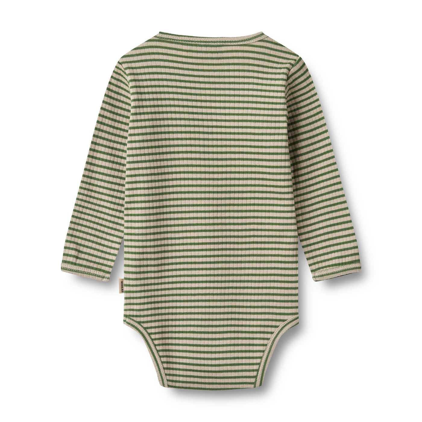 Berti Langærmet Bodystocking, Elm Green Stripe, Wheat