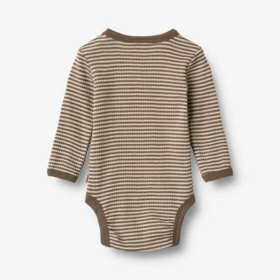 Wool Body L/S Lucca, Wood Stripe, Wheat