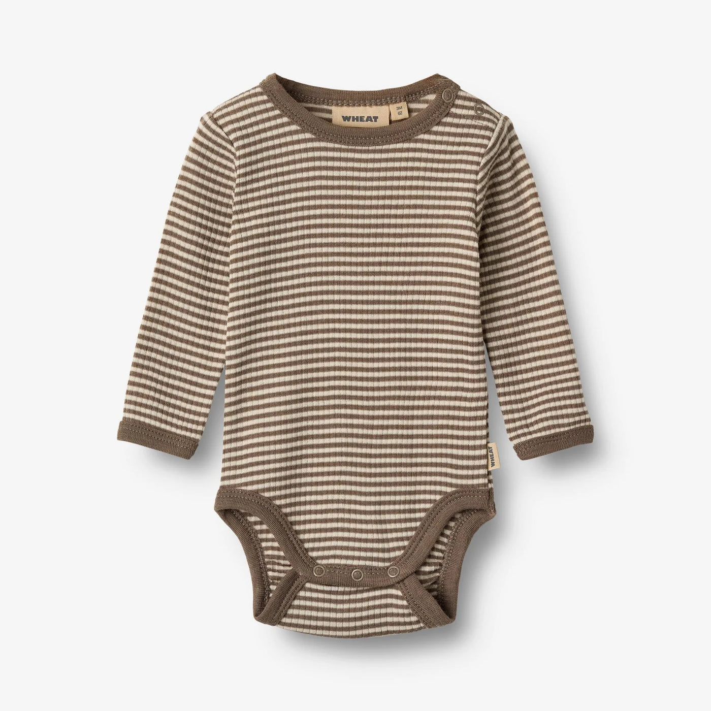Wool Body L/S Lucca, Wood Stripe, Wheat