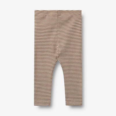 Wool Leggings Agi, Wood Stripe, Wheat