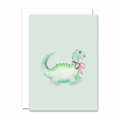 a6 lykønskningskort med dino