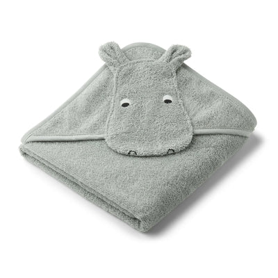 Albert Baby Håndklæde m. hætte, Hippo Dove Blue, Liewood