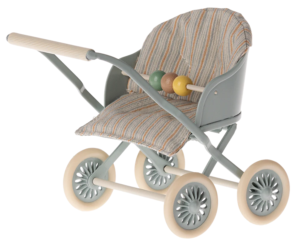 Maileg, baby klapvogn, babymus, dansk design