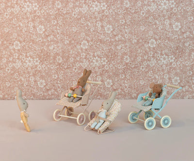 Maileg, baby klapvogn, babymus, dansk design