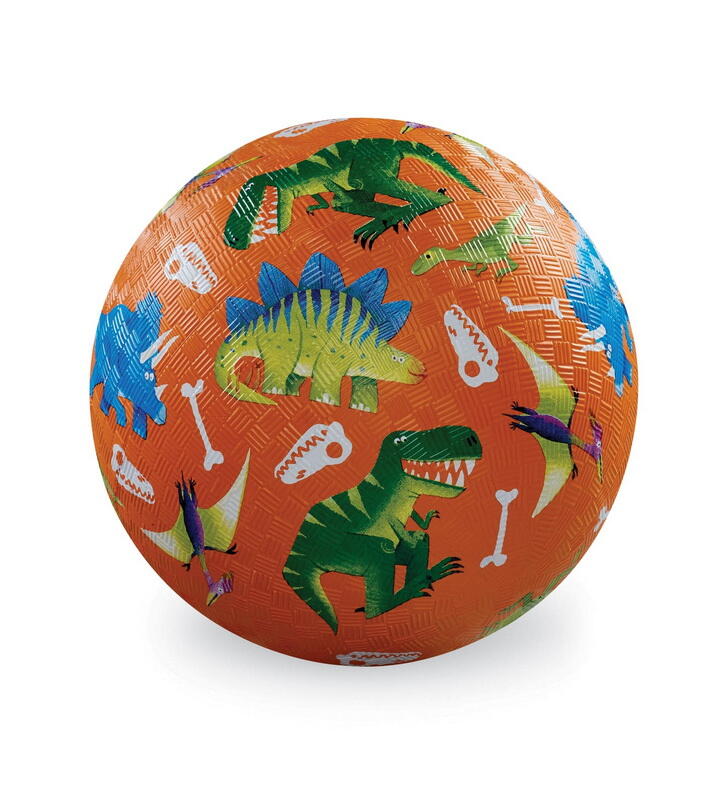 Gummibold, 18 cm, Orange med Dinosaur, Crocodile Creek