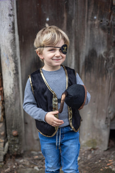 Pirat Vest Med Klap, 4-7 år, Great Pretenders