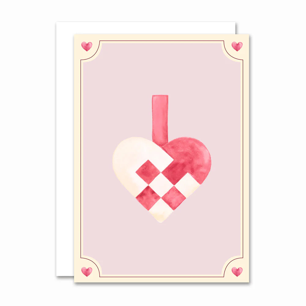 Julehjerte, A7 Kort m. Kuvert, All By Voss