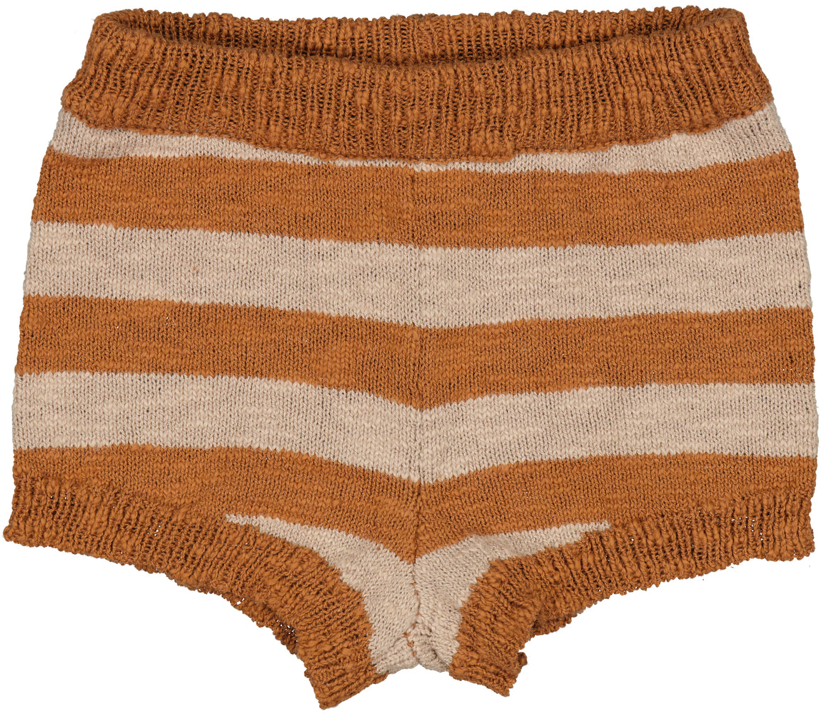 Pepa Baby Strik Shorts, Driftwood Stripe, MarMar