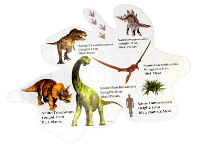 Dinosaurus, Gulvpuslespil, 120 Brikker, Barbo Toys