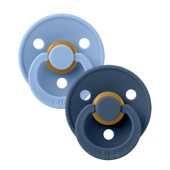 2-Pak Sut Sky Blue-Steel Blue, Str. 2, 6-18 mdr. Bibs - set forfra