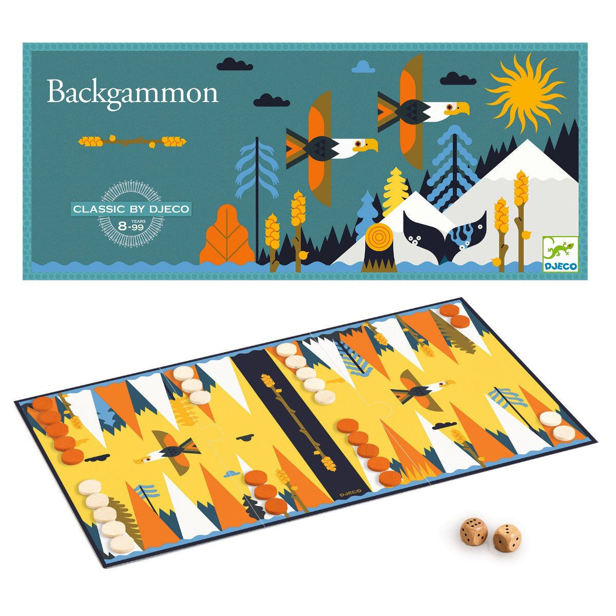Backgammon, klassisk spil fra Djeco