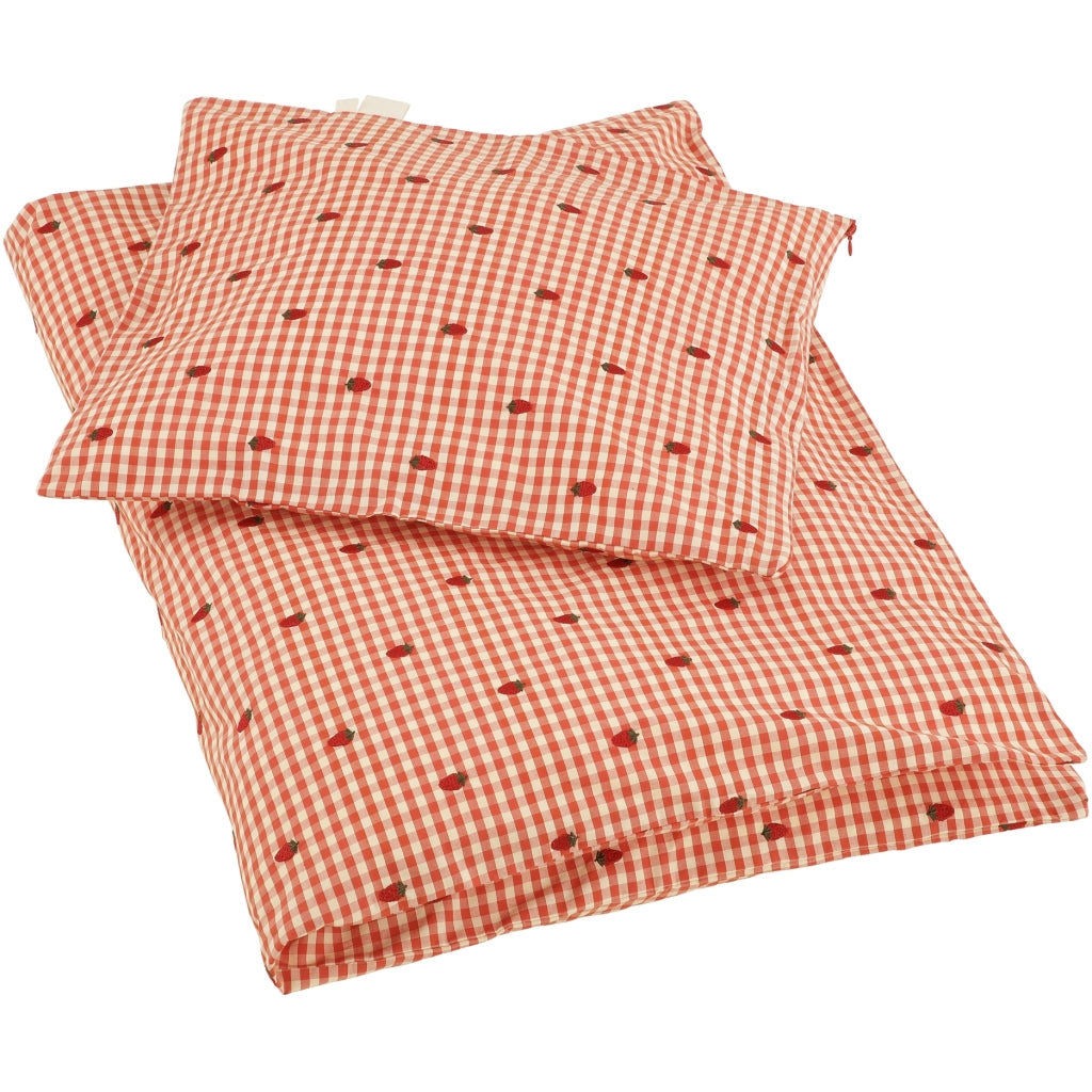 Molly Baby Sengetøj, Berry Gingham, Flöss