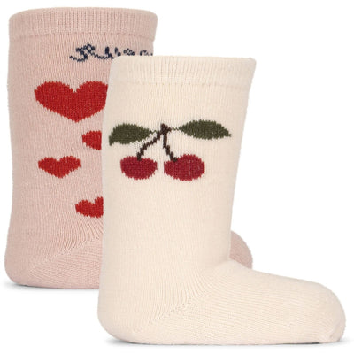 2-pak Jacquard Strømper, Bon Coeur, Konges Sløjd