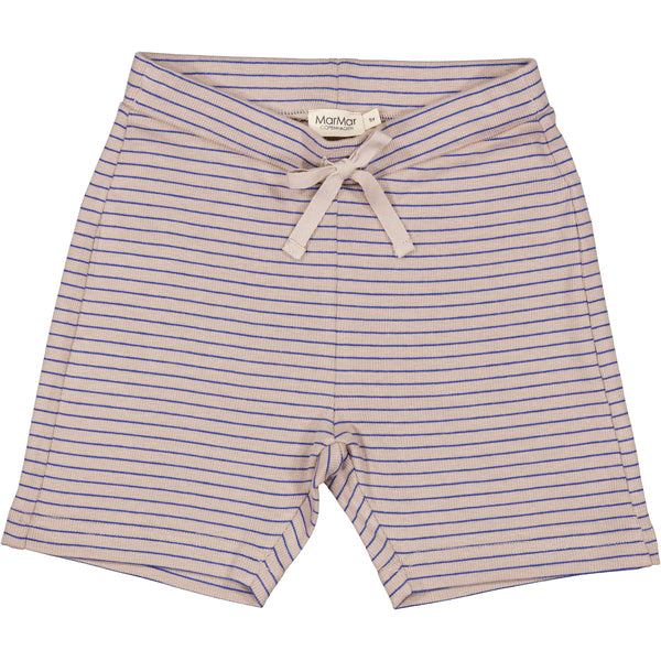 Paulo shorts, Modal Fine Rib, Alpaca Stripe, MarMar - forfra