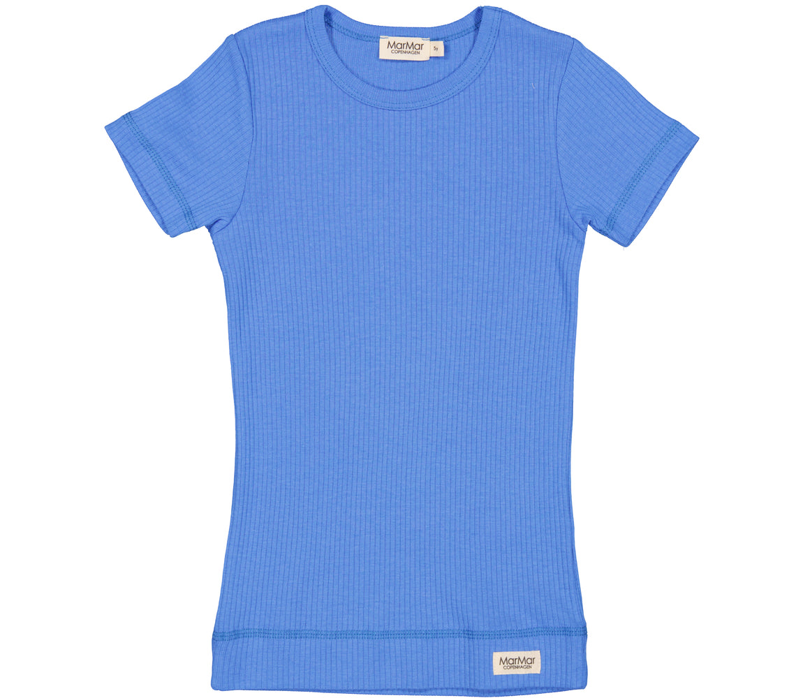 Kortærmet T-shirt, Modal, Vivid Blue, MarMar