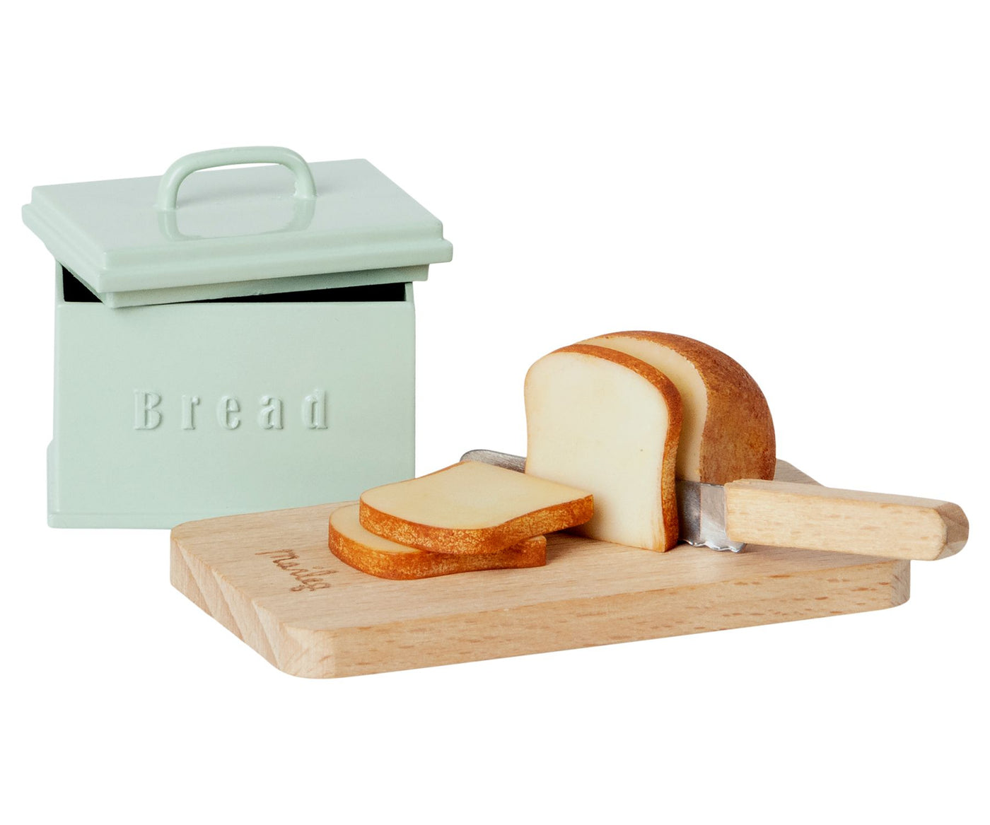 Miniature Brødboks med Skærebræt og Kniv, Maileg
