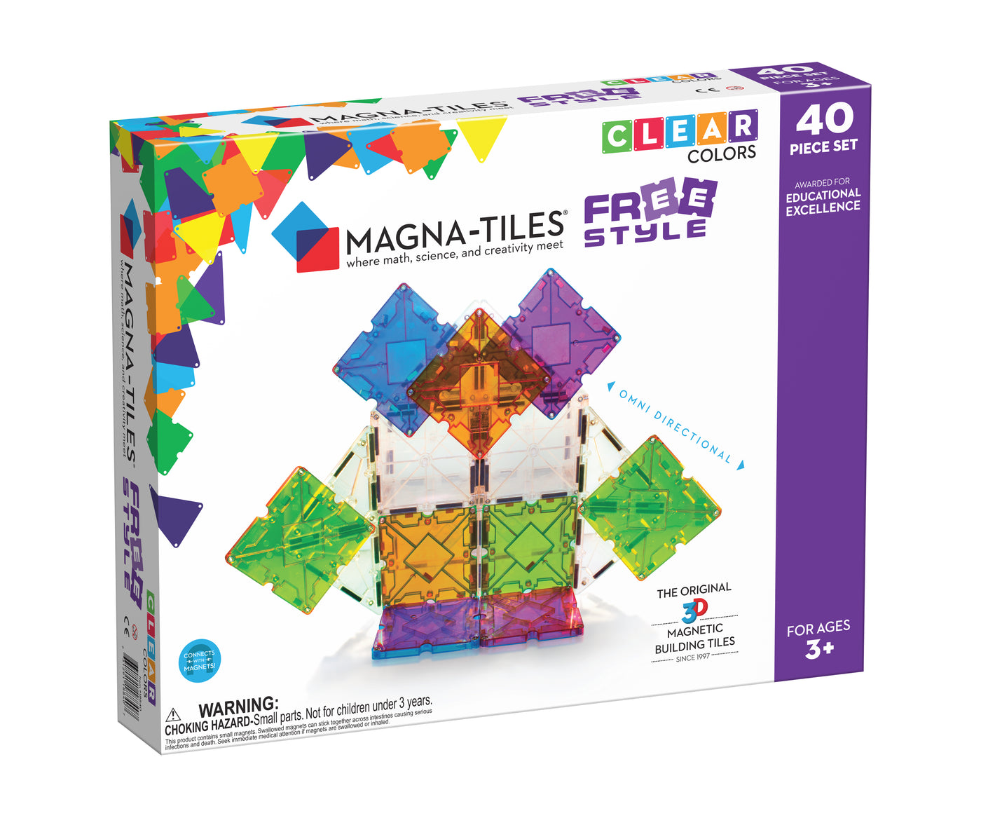 Magna-Tiles Freestyle 40 stk magnetisk konstruktion