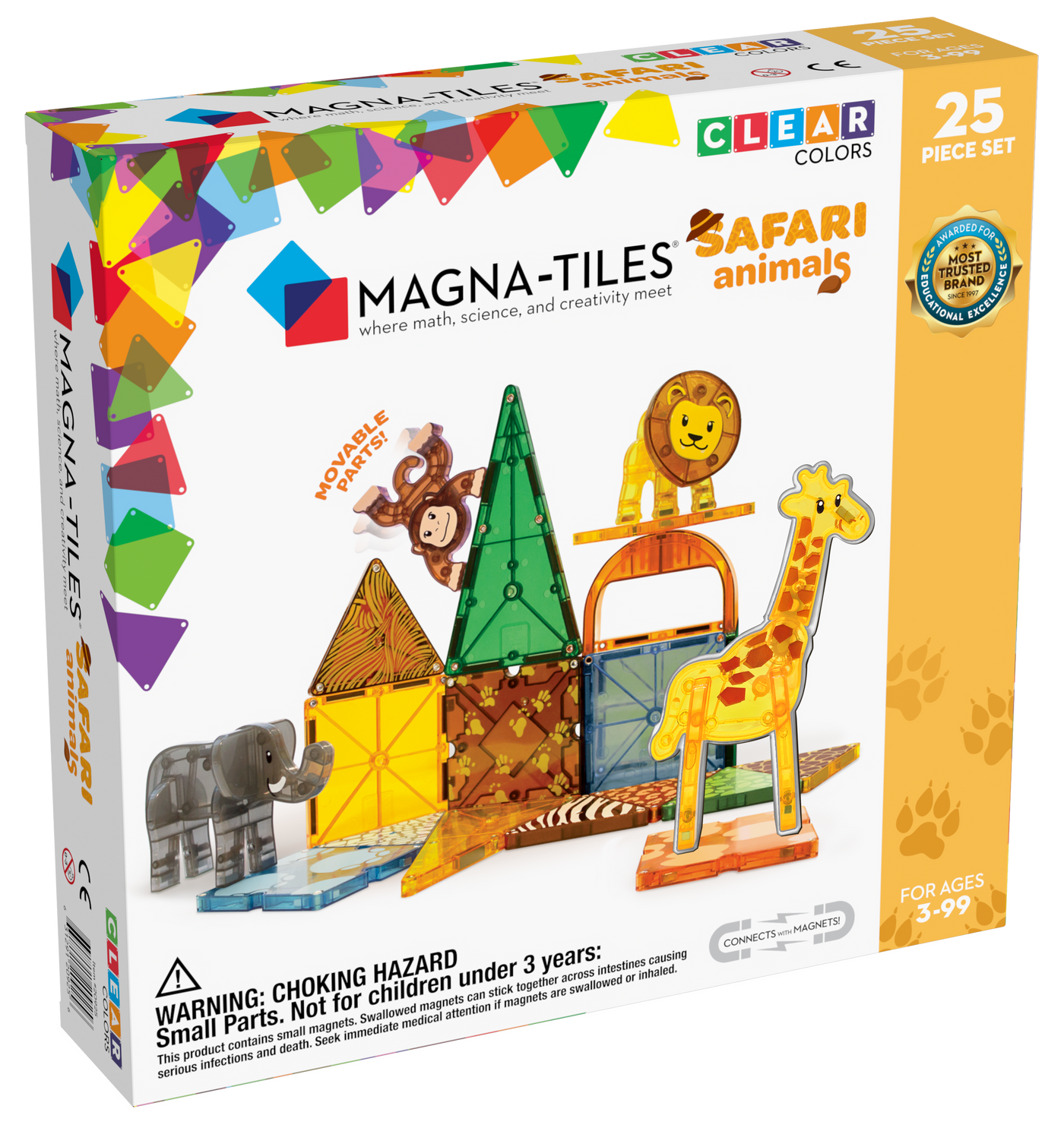 Magna-Tiles Safari dyr 25 brikker magnetisk konstruktion