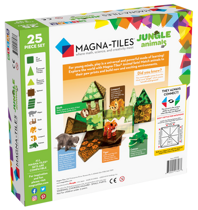 Indhold Magna-Tiles Jungle, 25 stk. Magnetisk Konstruktionsleg