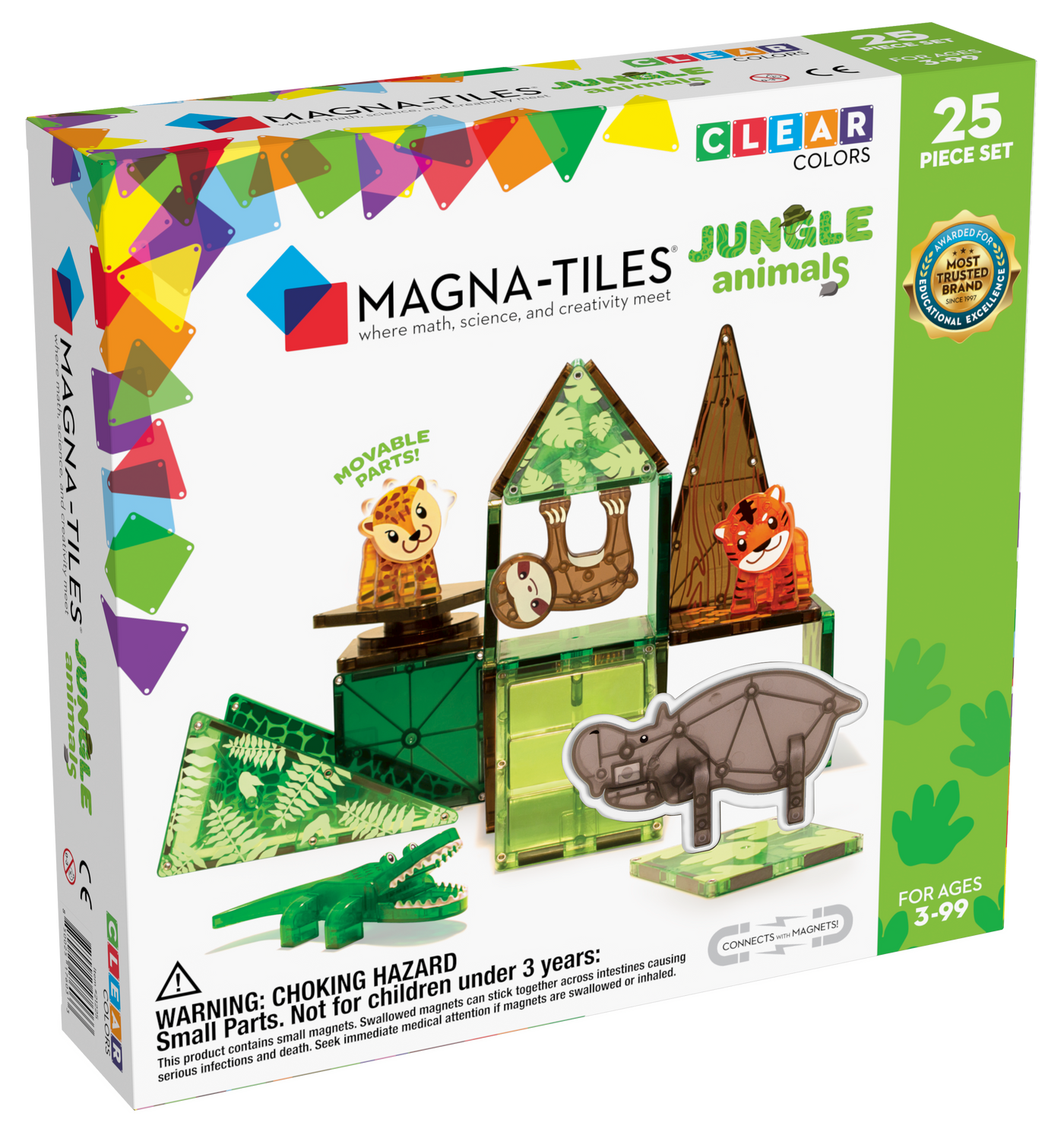 Magna-Tiles Jungle, 25 stk. Magnetisk Konstruktionsleg