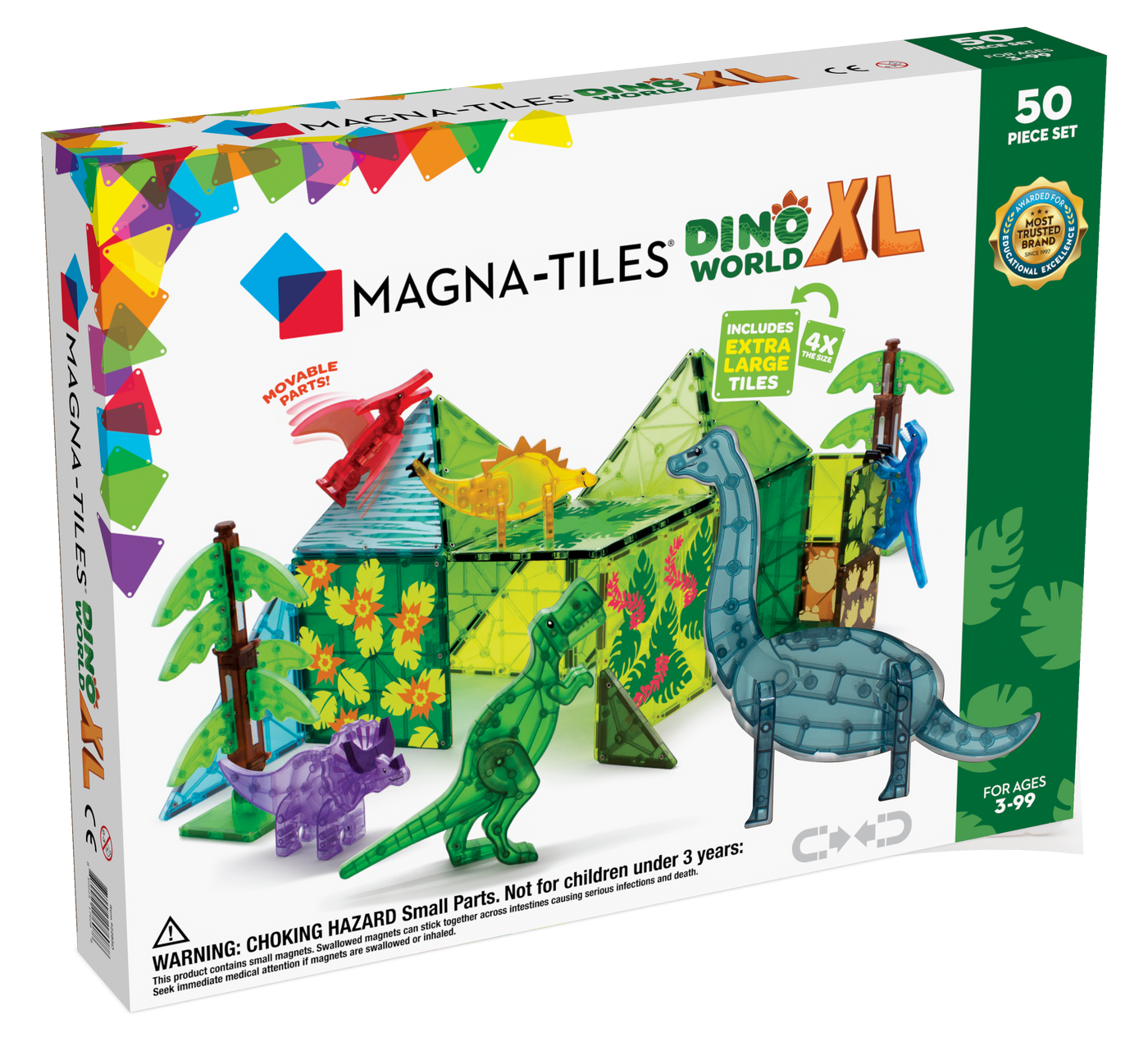 Magna-Tiles, Dino World XL, 50 stk