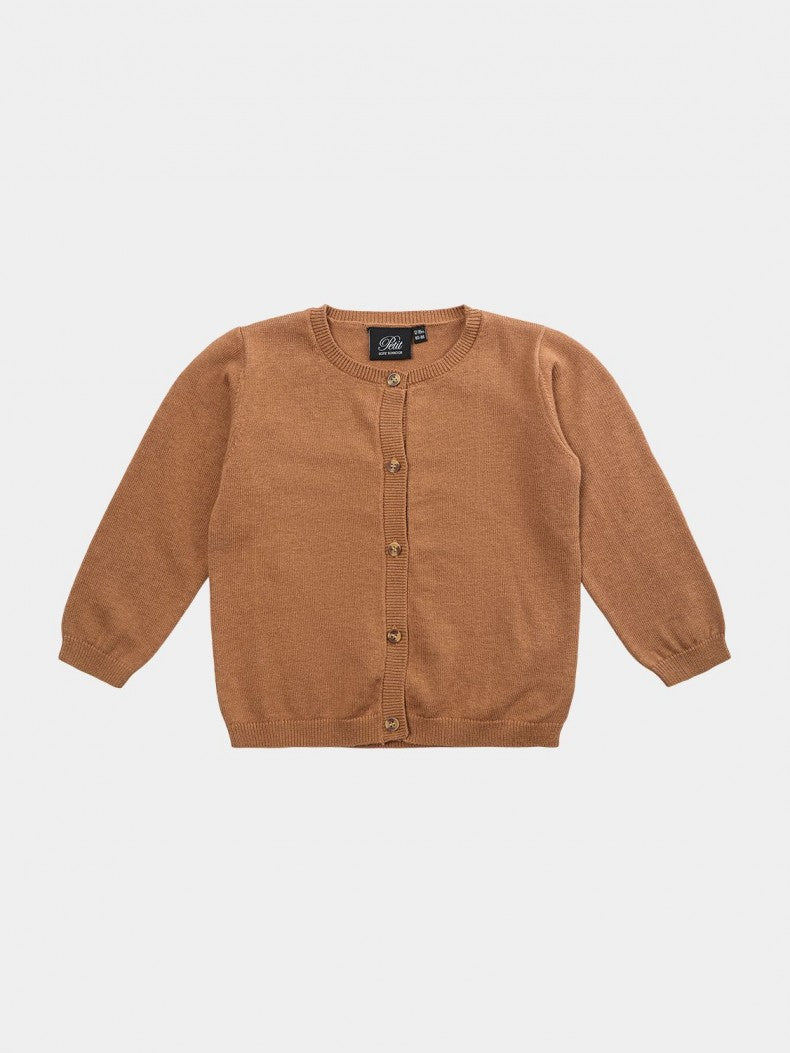 Cardigan, Dusty Brown, Petit by Sofie Schnoor - set forfra