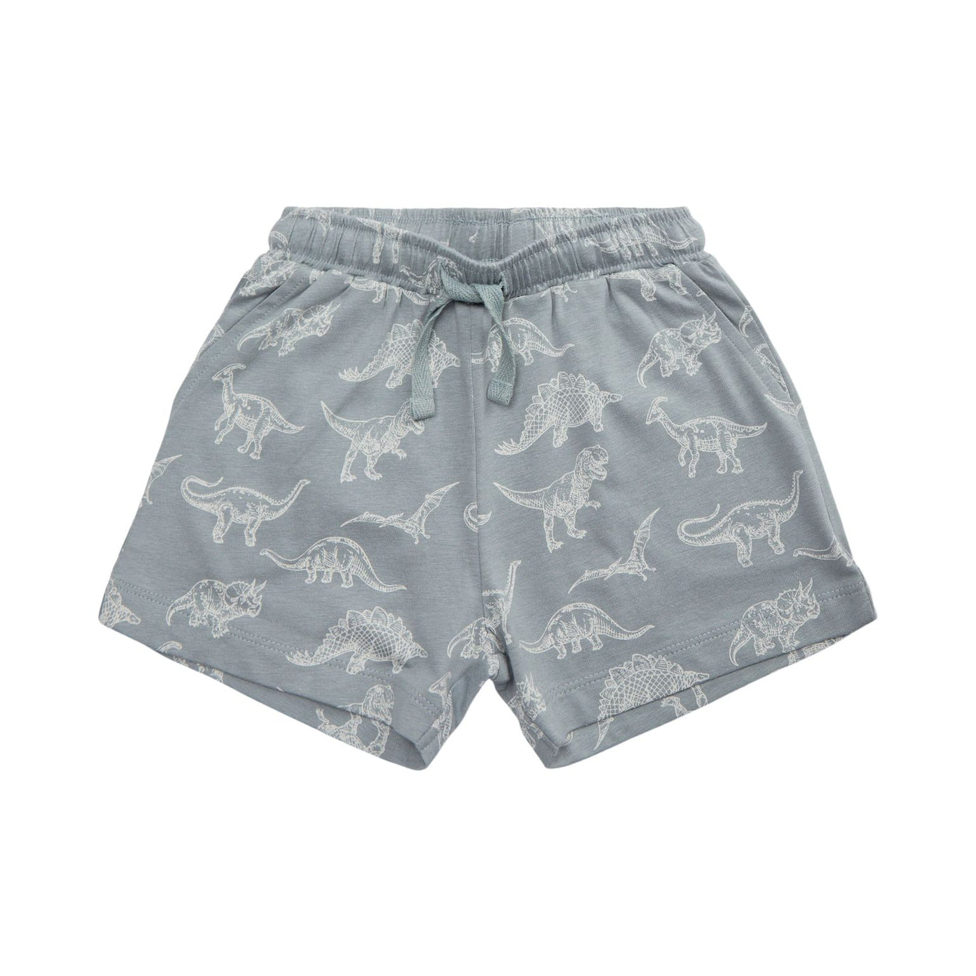 Shorts, Dino print, Dusty Blue, Petit by Sofie Schnoor - forfra