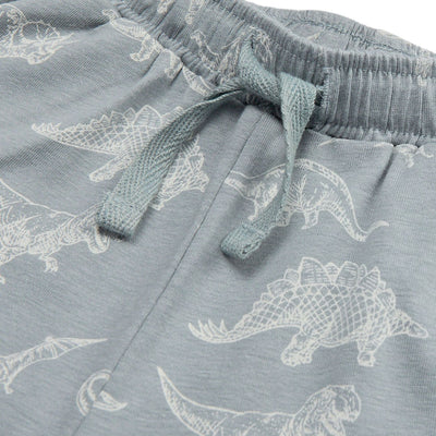Shorts, Dino print, Dusty Blue, Petit by Sofie Schnoor - zoom på bånd