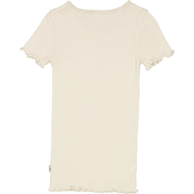 Rib Lace T-shirt, Eggshell, Wheat - Set bagfra