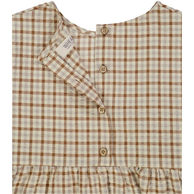 Detalje Ayse Kjole, Golden Dove Check, Wheat